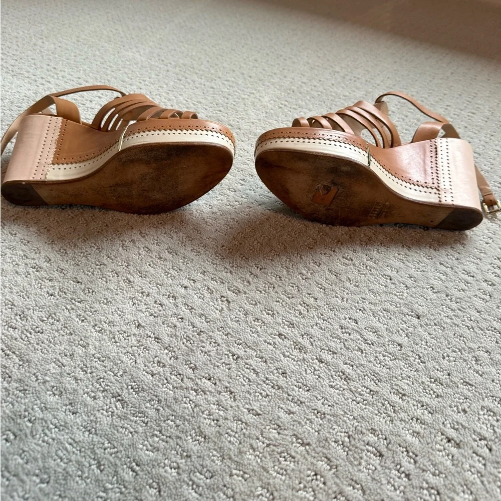 Fratelli Rossetti Tan Wedge Sandals - Picture 10 of 11